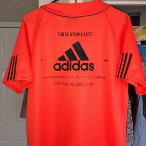 Baseball Style Adidas shirt.